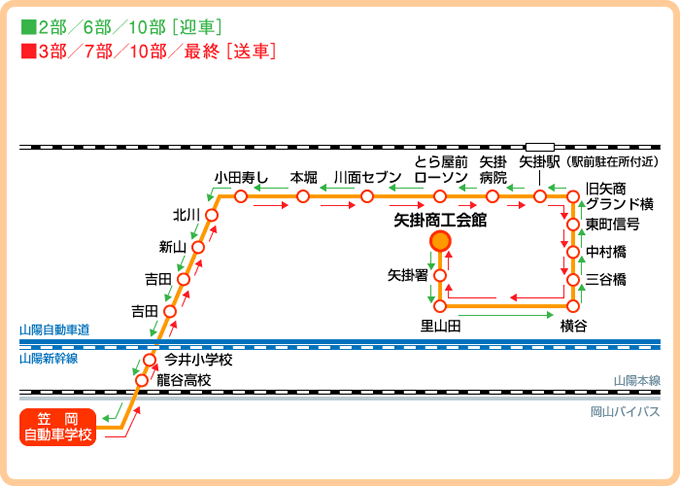 送迎バスルート図